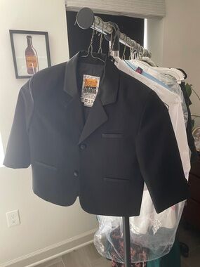 Kids' Black Cropped Blazer